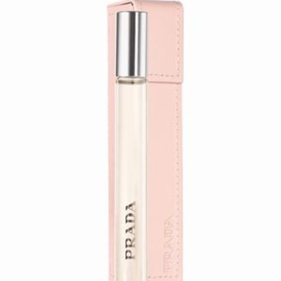 New Prada Amber EDP Roll-On 0.34 oz In Leather Travel Case Holder New In Box - Picture 1 of 9